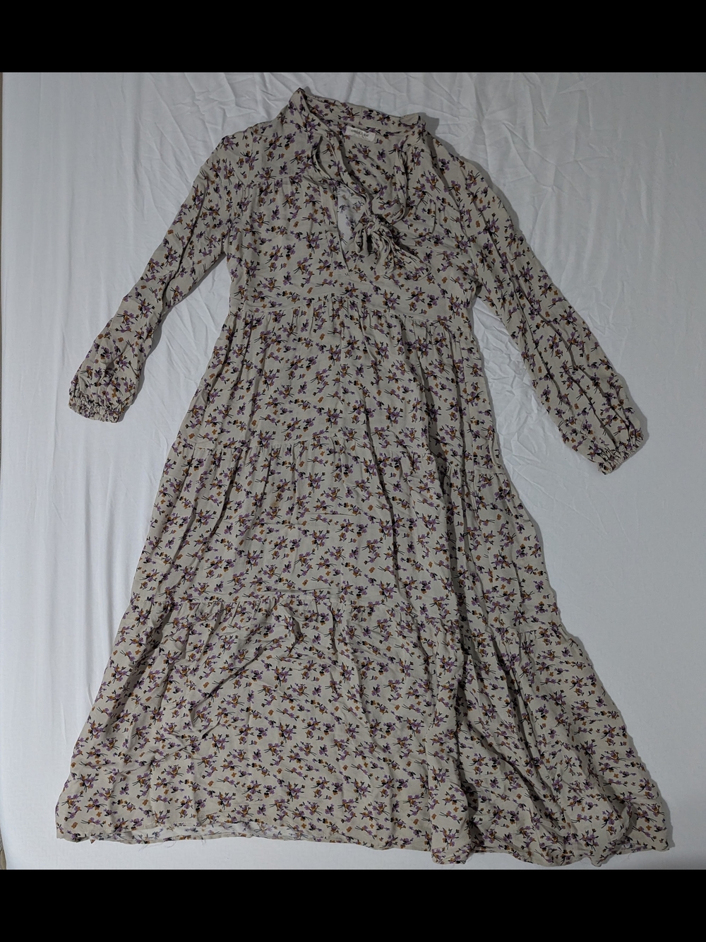 Ottod'Ame Women's Long Sleeve V-neck Floral Dress Size 4 (US)